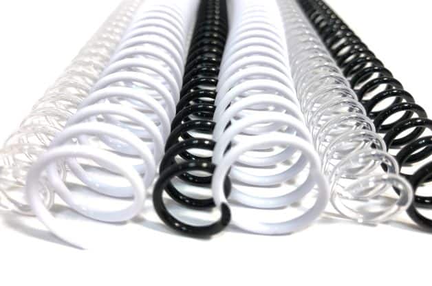 Plastic Binding Spirals 4:1 pitch (A4)